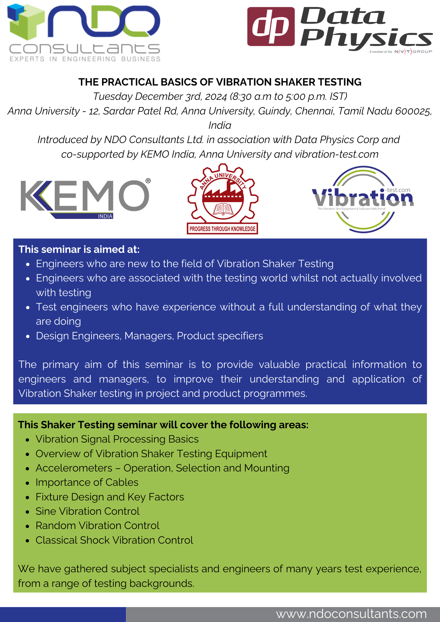 Vibration Shaker Testing Seminar